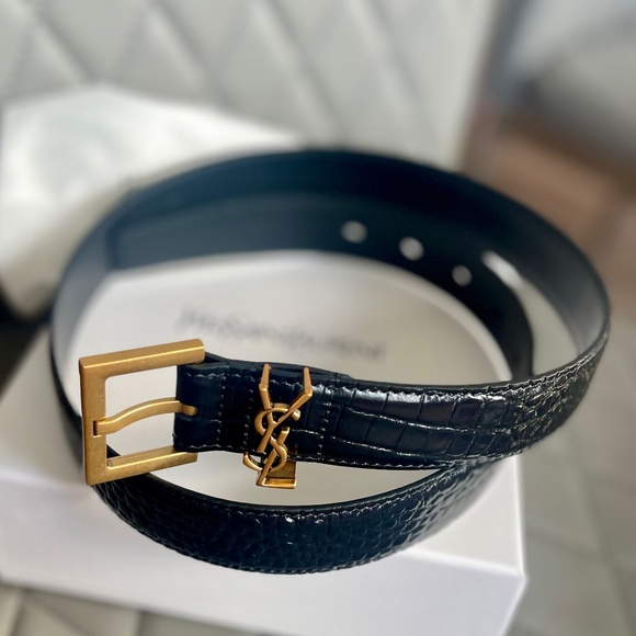 Saint Laurent Cassandre thin belt - Picture 2 of 8